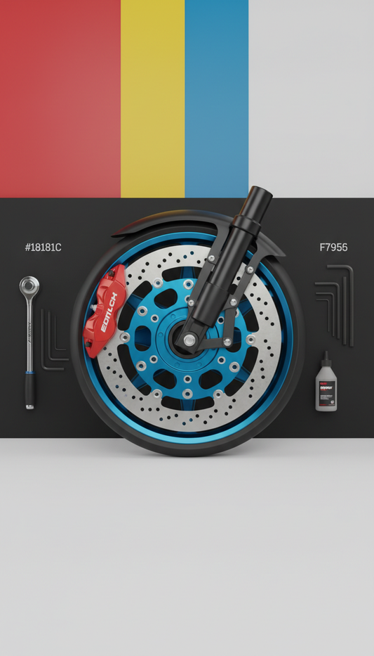 Custom brake upgrade kit with premium calipers and rotors