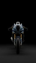 Steel Blue Urban Racer Motorcycle