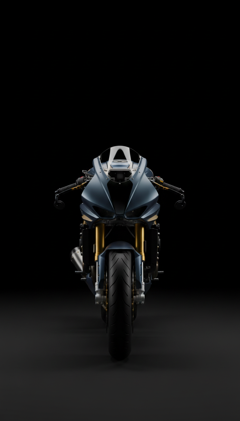 Steel Blue Urban Racer Motorcycle