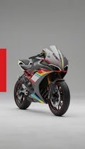 Sport Bike with Carbon Fiber Frame